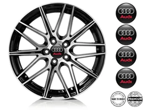 Audi Pegatinas de Cúpula Estilo Emblemas de Aro de Lujo